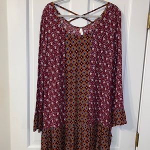 target long sleeve patterned dress